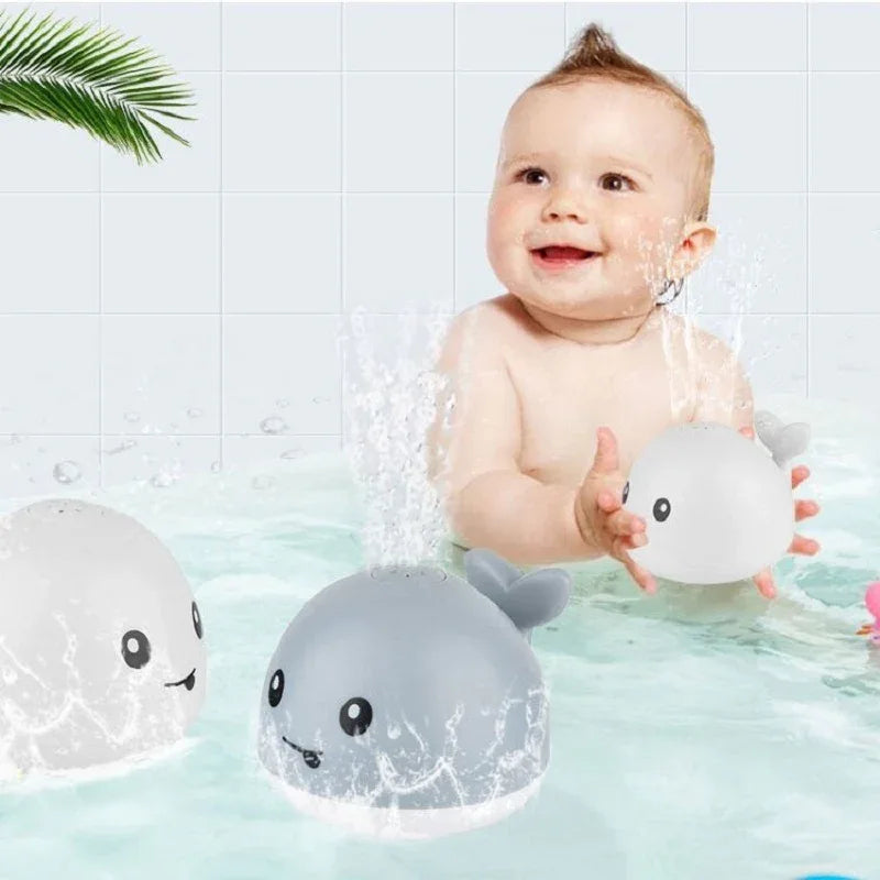 New Baby Bathroom Bath Electric Induction Whale Spray Small Toy - Dealnza