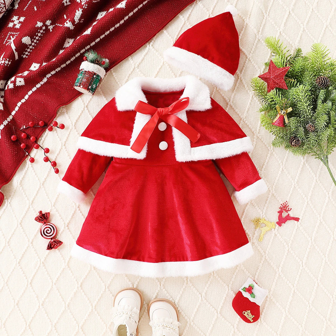 Christmas Santa Claus Cosplay Costumes Long Sleeve Clothes