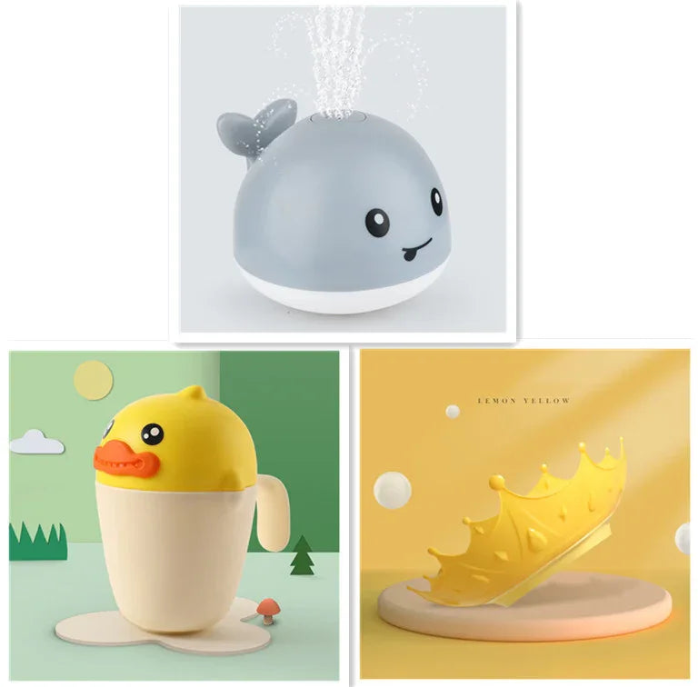 New Baby Bathroom Bath Electric Induction Whale Spray Small Toy - Dealnza
