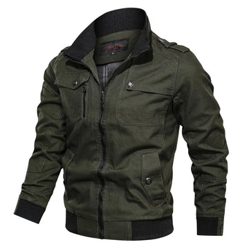 Casual Loose Fit Men's Cotton Flight Jacket