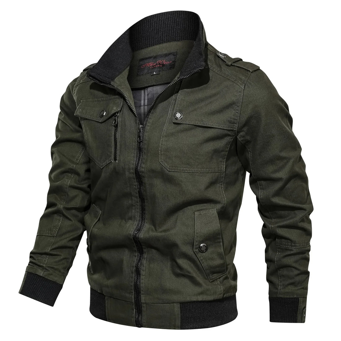 Casual Loose Fit Men's Cotton Flight Jacket